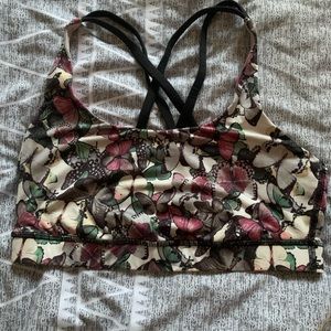 Lululemon butterfly print energy bra